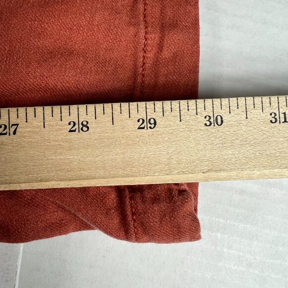 American Eagle Linen Blend Pants Women's 34x29* High Rise Wide Leg Orange Tag 12 - Picture 12 of 16
